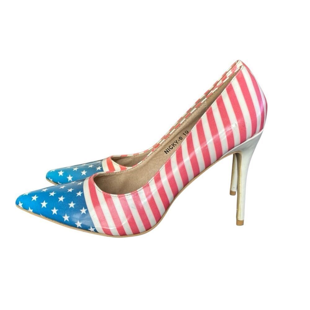 Alba American Flag Heels Size 10